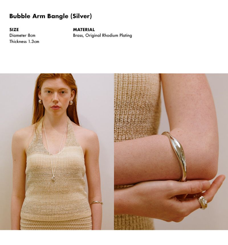 Bubble Arm Bangle (Silver)