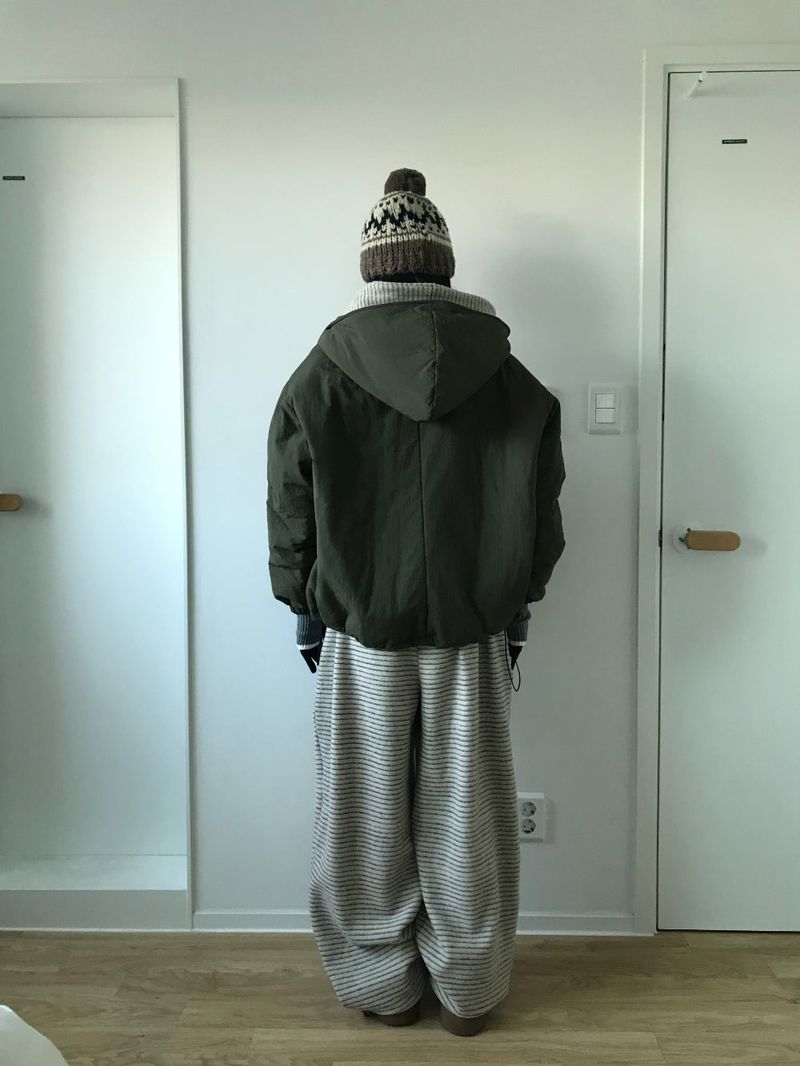 Matte Snap Hooded Padded Jacket (2 Colors)