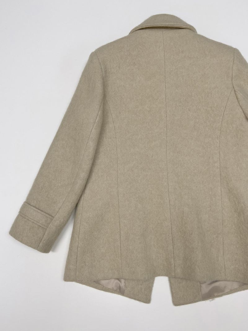 [wool95%] Sander Collar Wool Half Coat