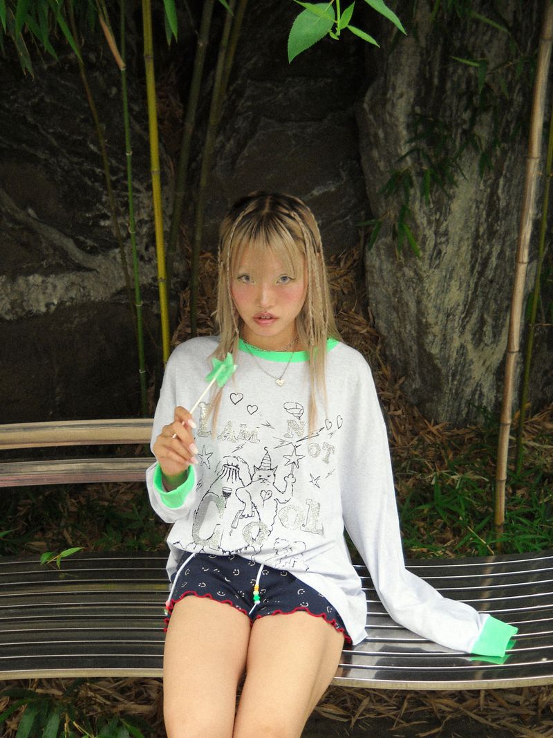 smile shorts navy