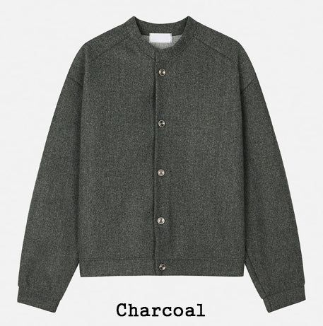 Flea Line Shoulder Wool Crop Cardigan