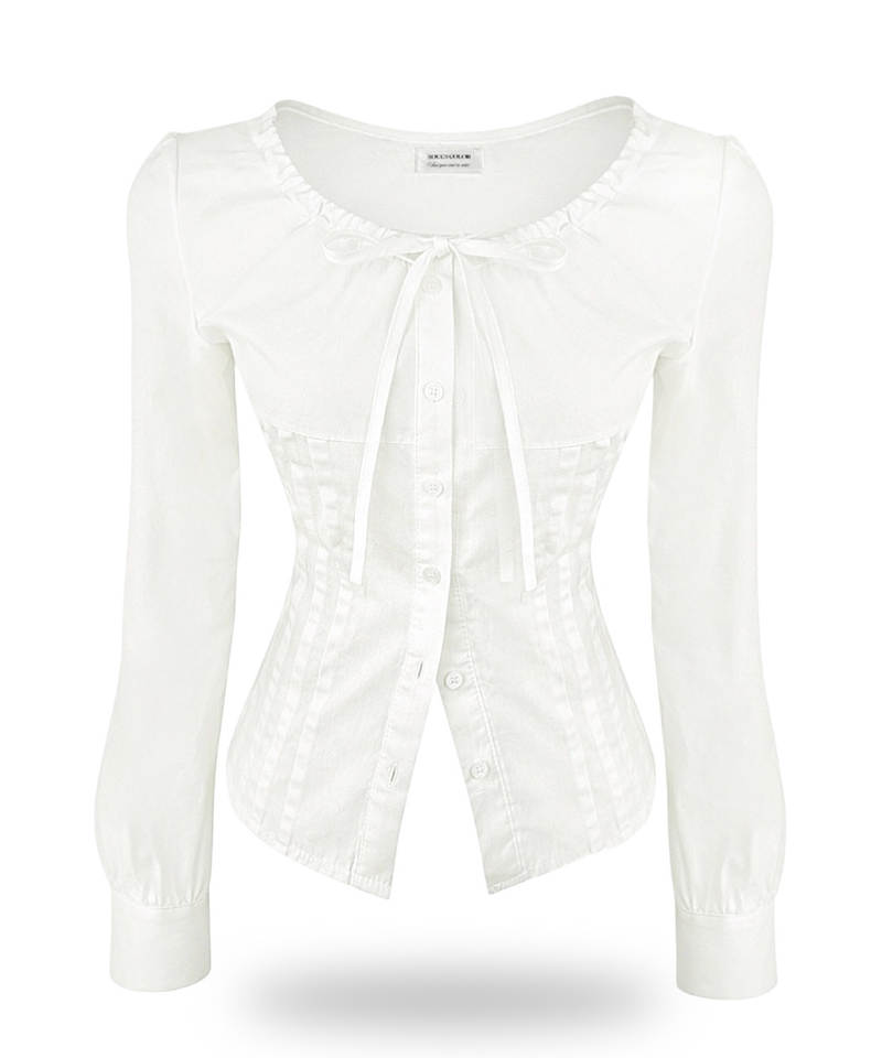 SOUL'S COLOR（ソウルズカラー）の「[MADE] Sophia ribbon blouse (2color)（Tops）」