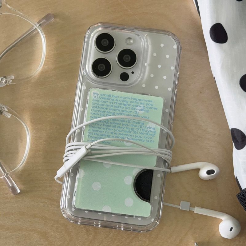 (MagSafe) dot case + Dot text mint card zip set