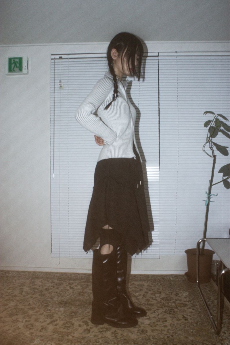 shirring boots cut boots
