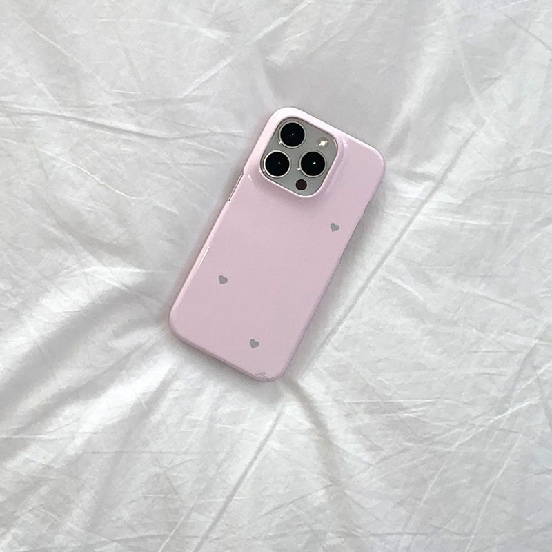 [MADE] STARRY HEART PHONE CASE PINK (glossy hard)
