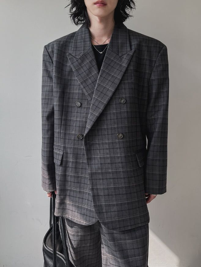 Oakley checked daddy blazer