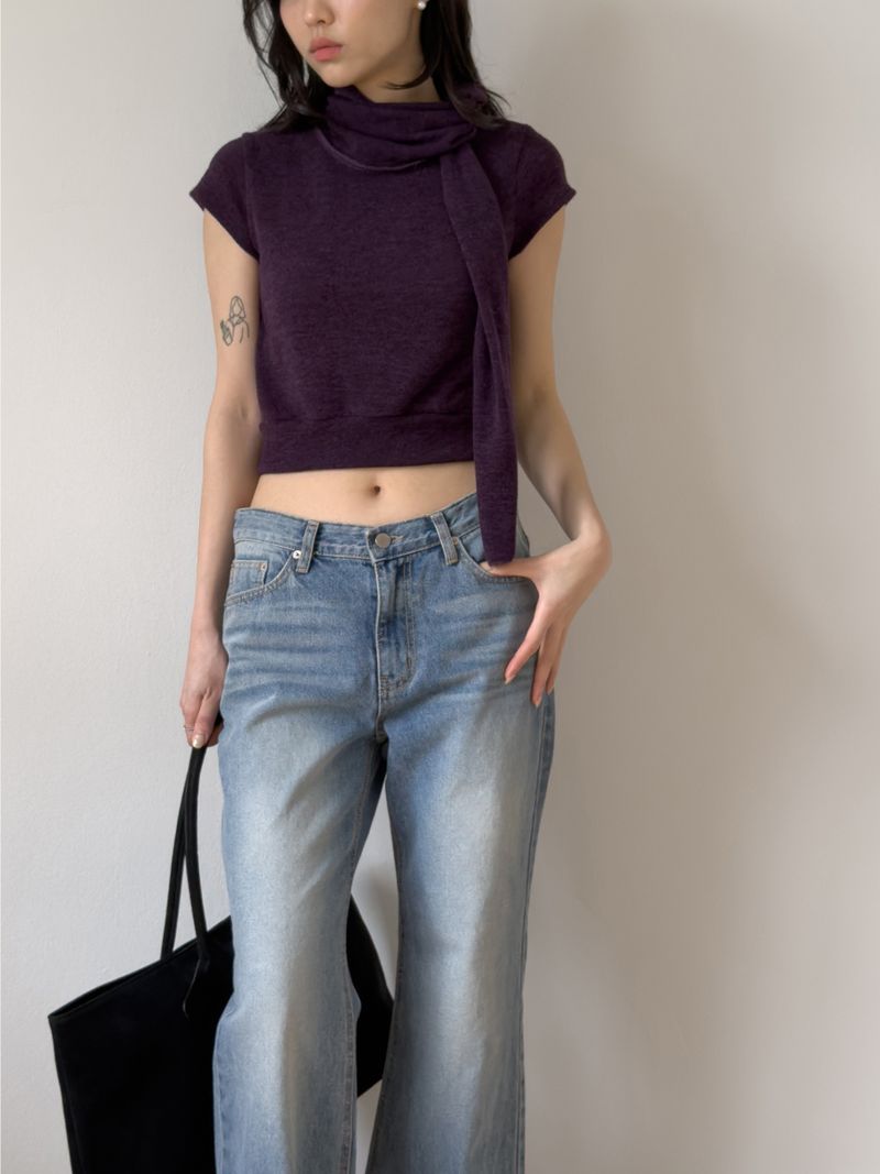 Ross Brush Semi-bootcut Denim Pants