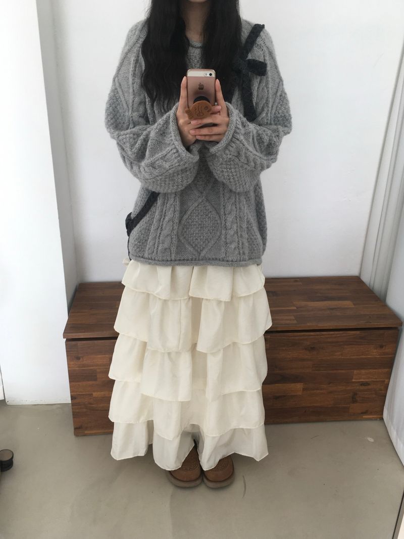 ownmind（オウンマインド）の「Romantic tiered skirt（Skirts）」