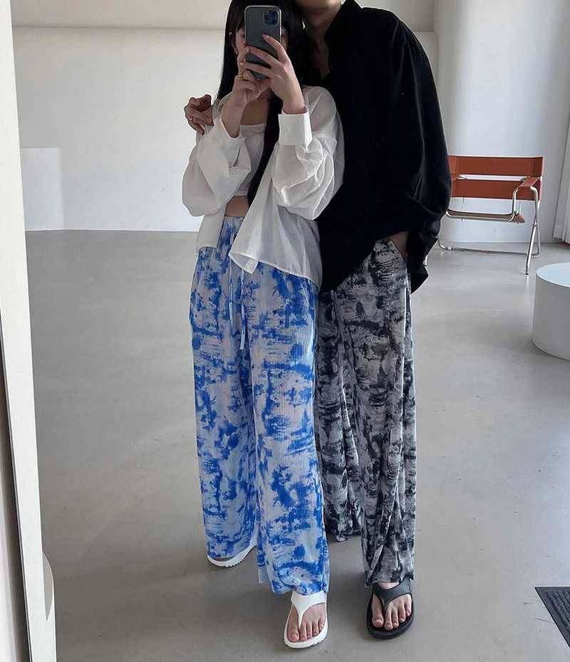 [Made] Printed Pleats Pants (2 colors)
