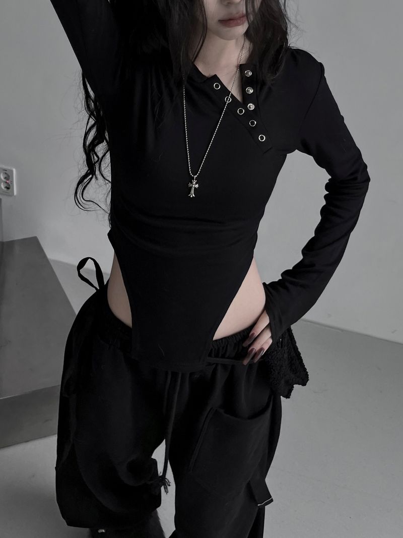 snap arch hooded bodysuit (fleece-lined)