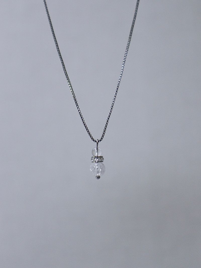 crack crystal drop necklace