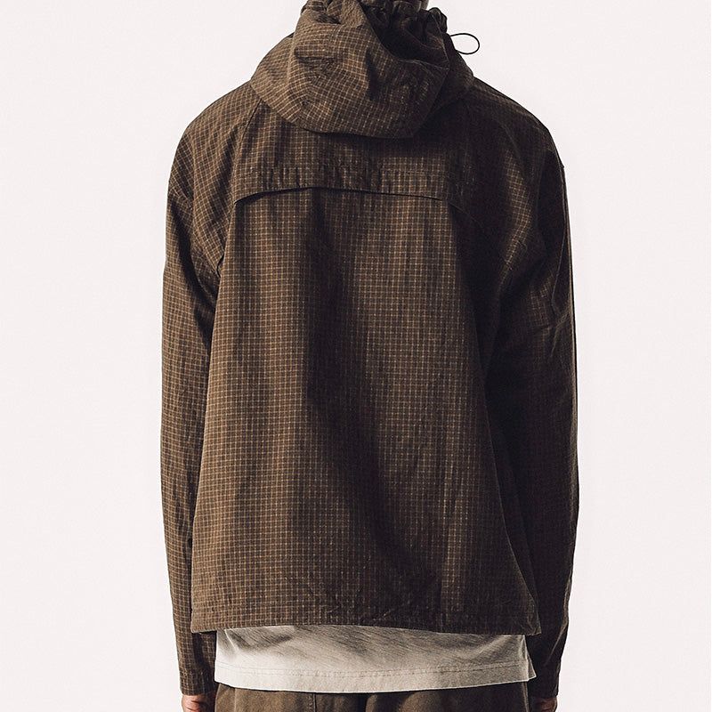CHECKERED ZIP-UP SHIRT