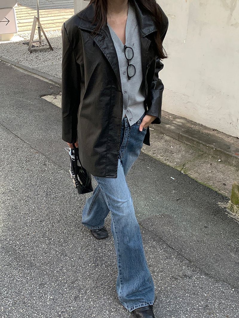 [MADE] Blending leather jacket