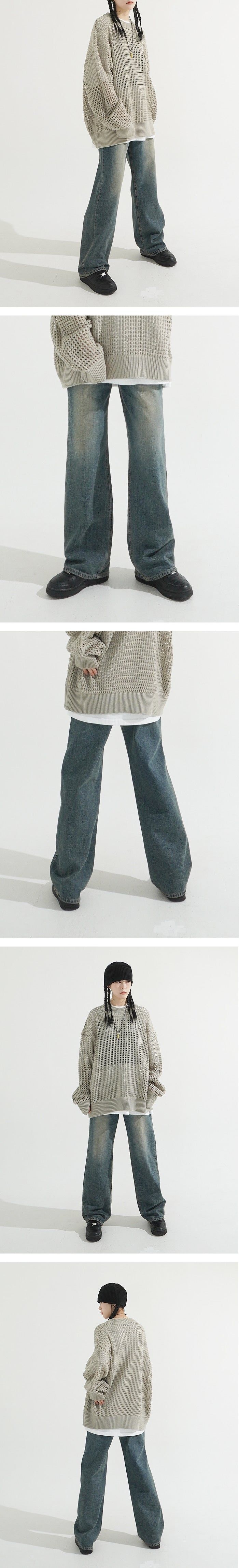 Slap Sand Washing Denim Pants