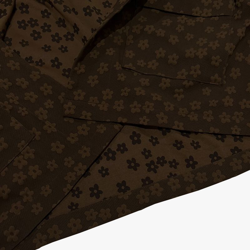 flower robe cardigan_brown