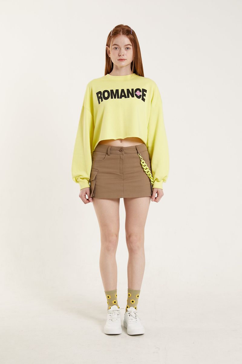 COLOR CROPPED SWEATSHIRT