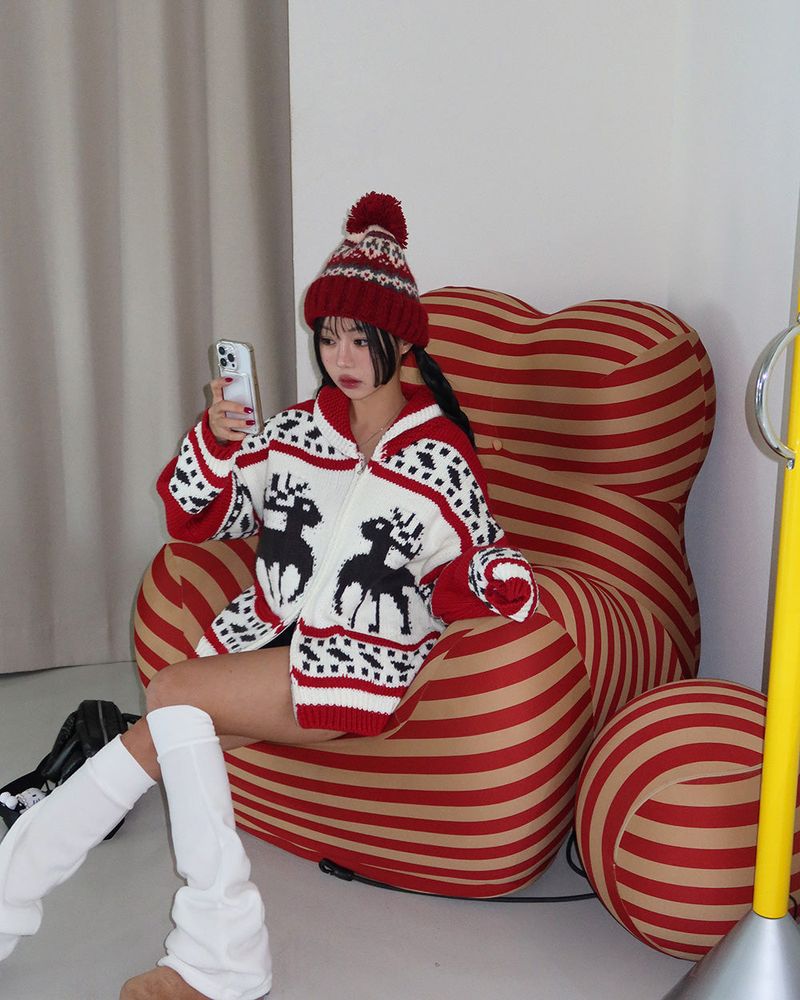 Drop knit roll-up beanie