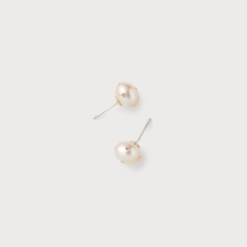 Polkadots Earrings, Peach