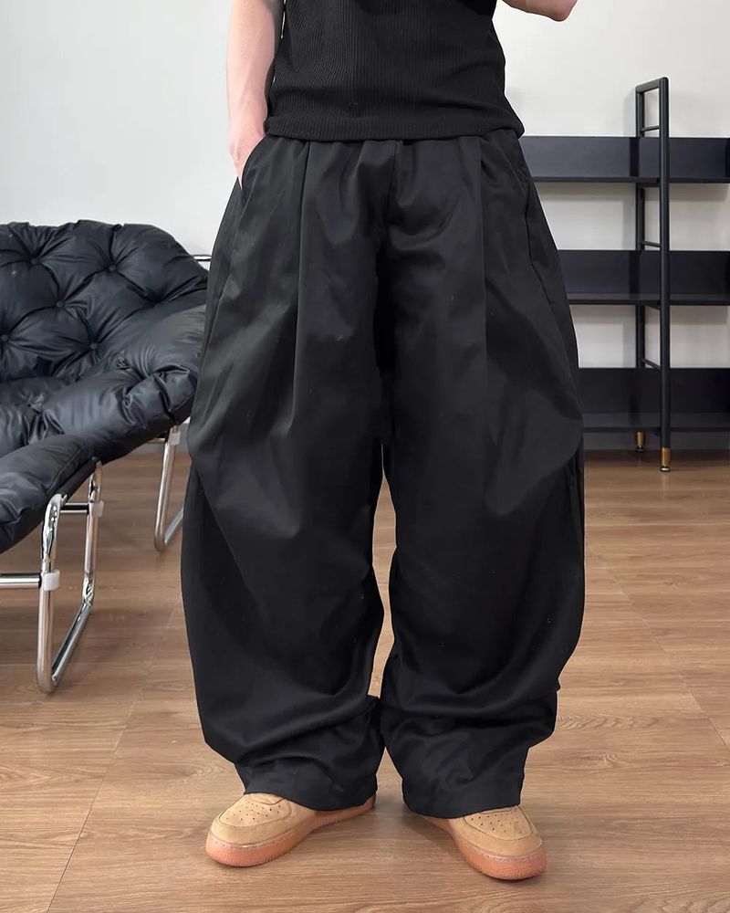 Luve Cotton Curved Wide Pants