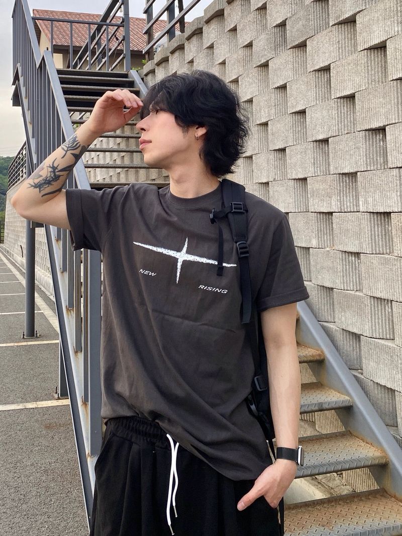 Rising lettering short sleeve T 3C