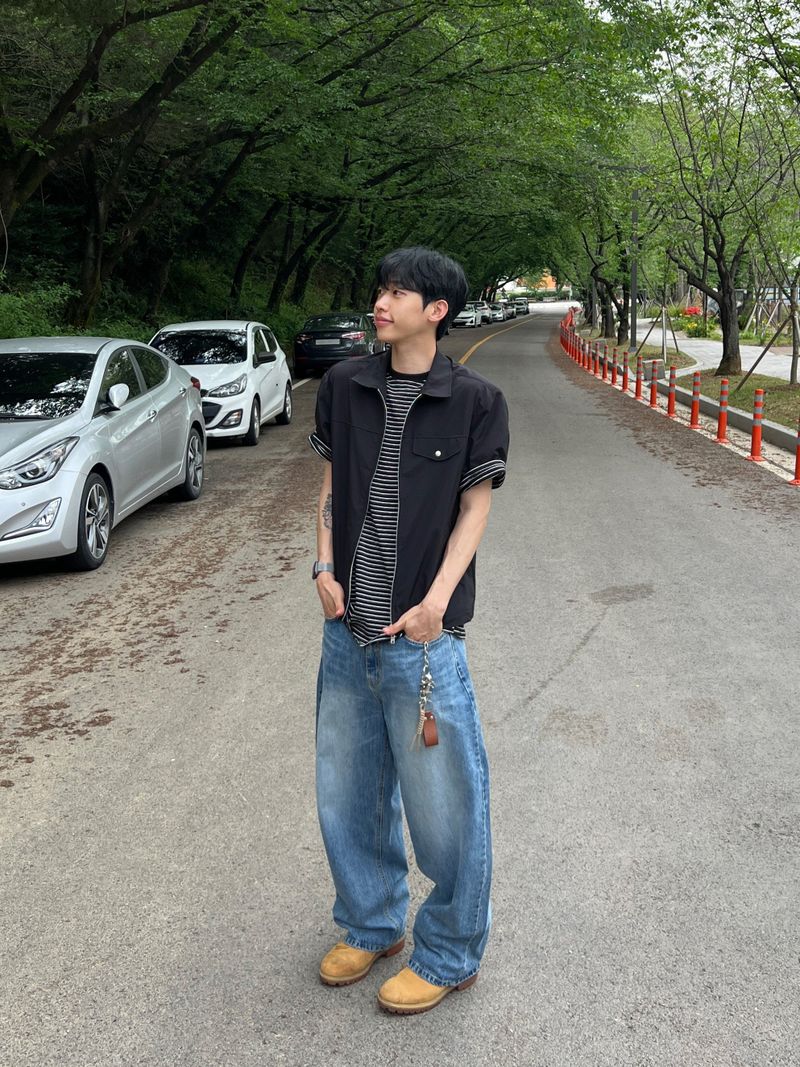 Blues Wide Denim Pants (2 Colors)