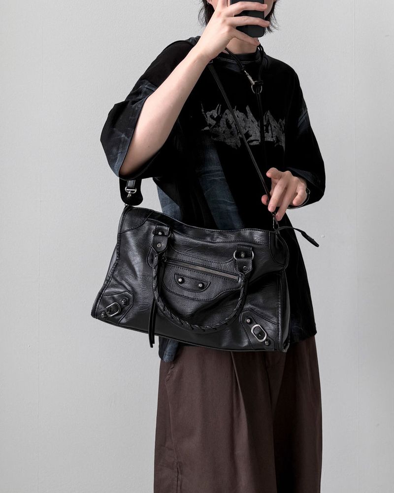Anarchy Rivet Leather Bag