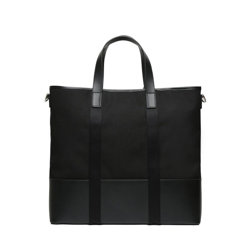 Dual Top Canvas Tote Bag_Black