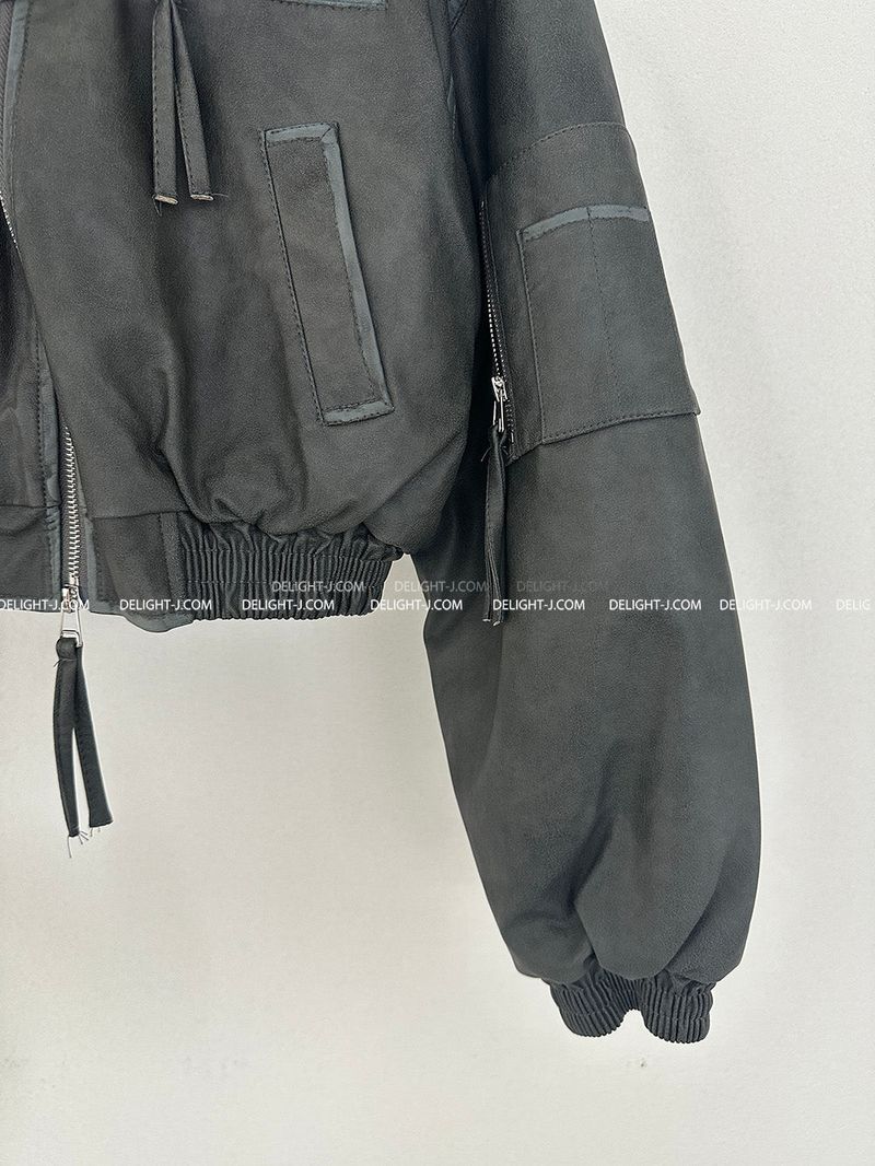 Leather Blouson Wellon Short Padded
