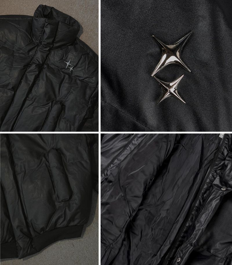 ASCLO Brooch Leather Padded Jumper