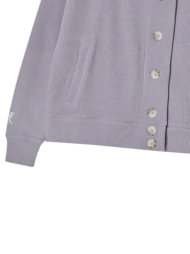 BUTTON UP CARDIGAN PURPLE