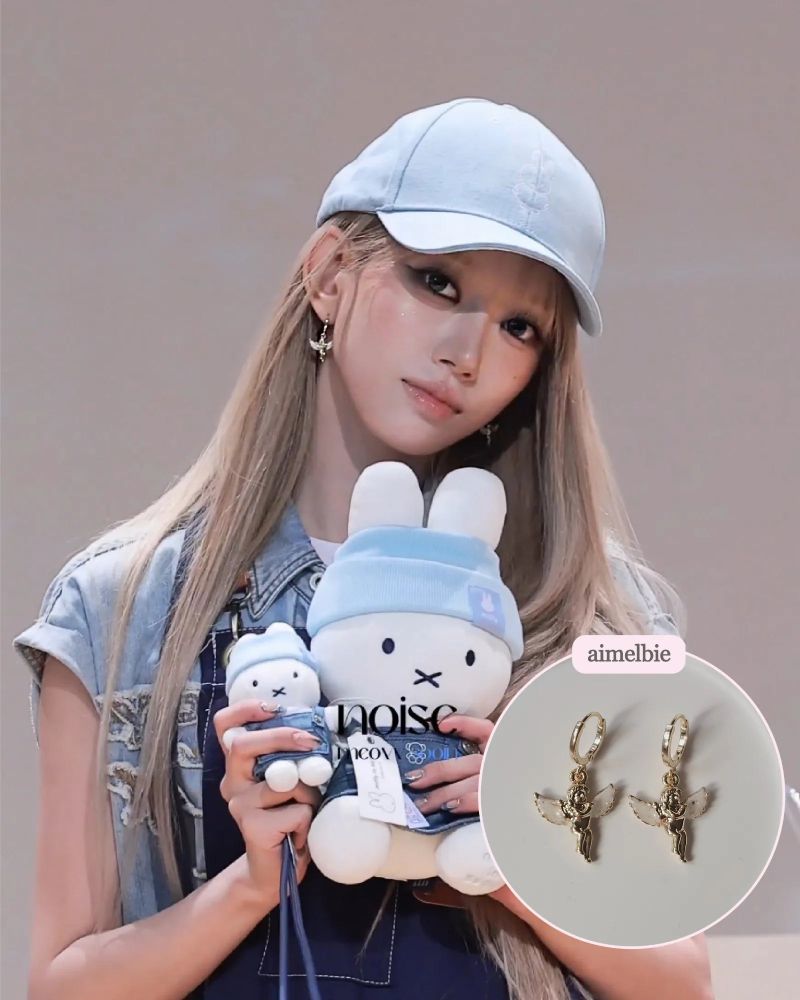 [MEOVV Sooin Earrings] Baby Angel Huggies Earrings - Gold Color