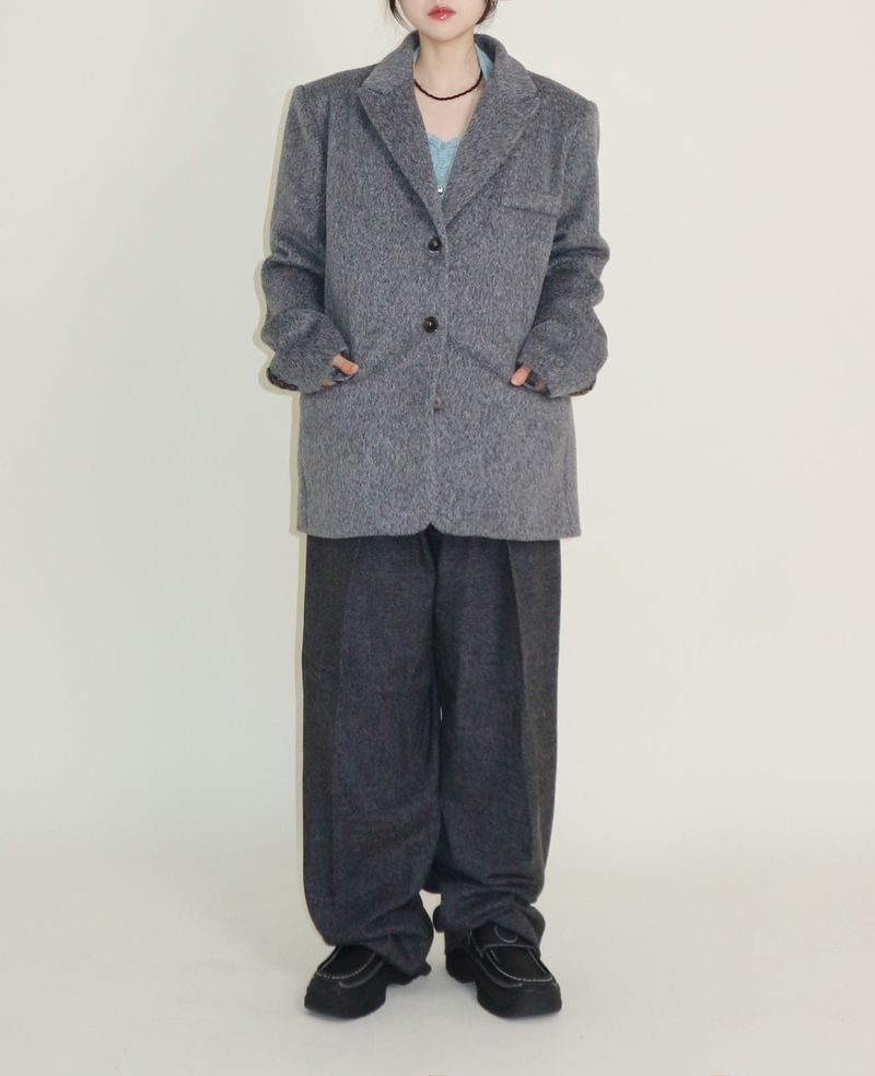 Winter Alpaca Formal Single Jacket (Wool Jacket) (Lining 2 Ounces)