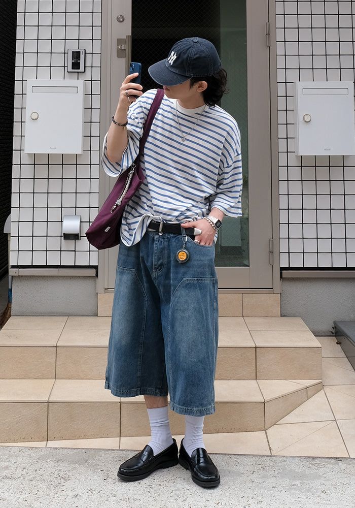 SEMIKAJI（セミカジ）の「RUU サンド ウォッシング デニム バミューダ パンツ（パンツ）」