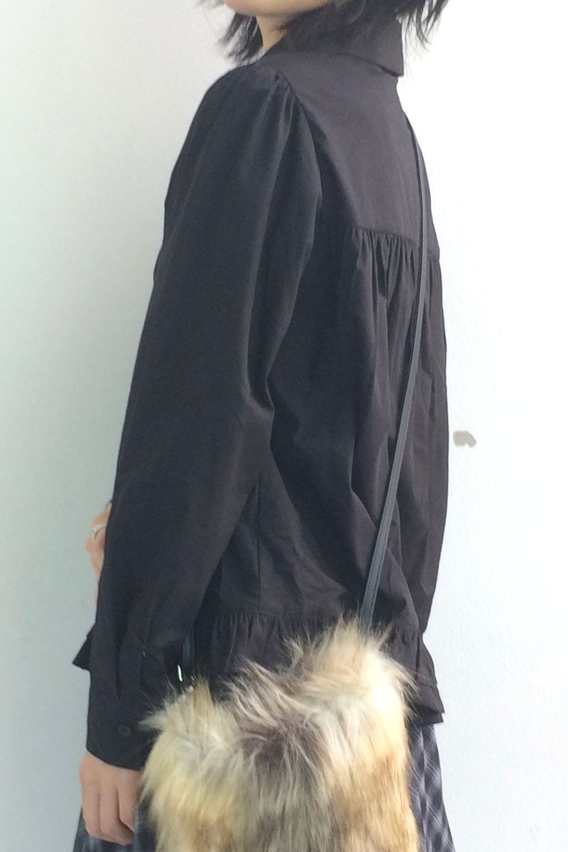 Cotton Flare Shirring Shirt
