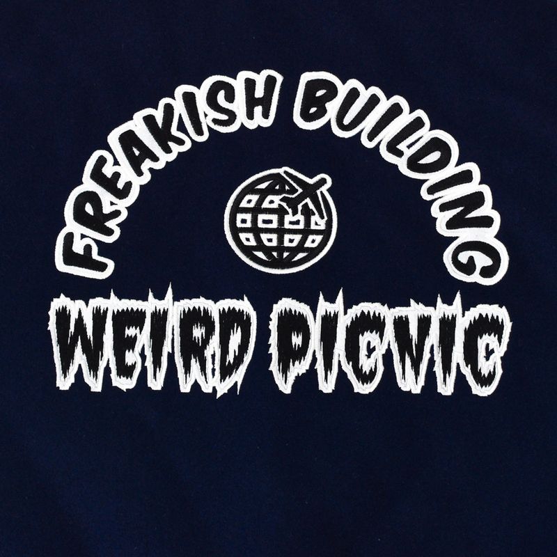 WEIRD PICNIC VARSITY JACKET (NAVY)