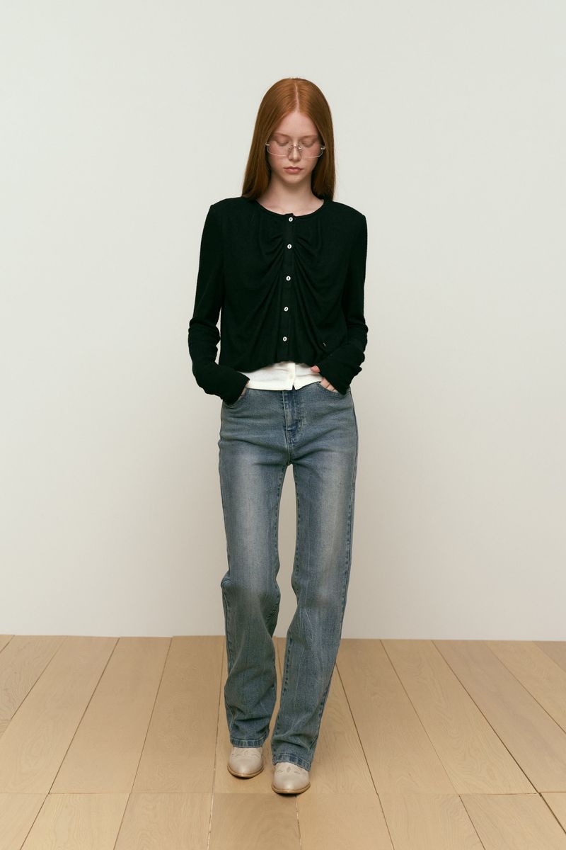 CHERRY SPAN SLIM-FIT DENIM PANTS [BLUE]
