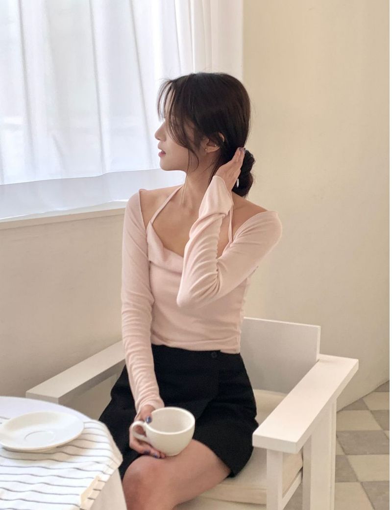 Rie cardigan sleevless set