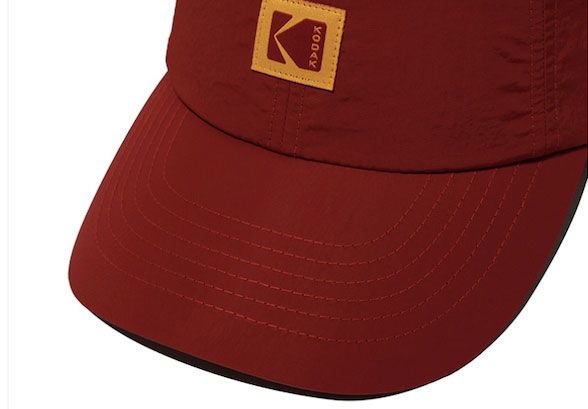 Relaxed Fit Nylon Square Logo Ball Cap【RED】