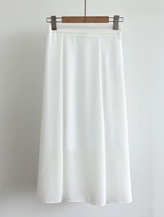 Charlene Two-Slit Banding Flare Skirt