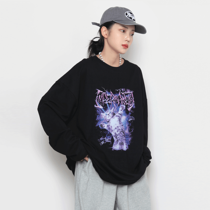 nutellike(ヌテールライク)の「Cat Laser Long Sleeve T(Tops)」