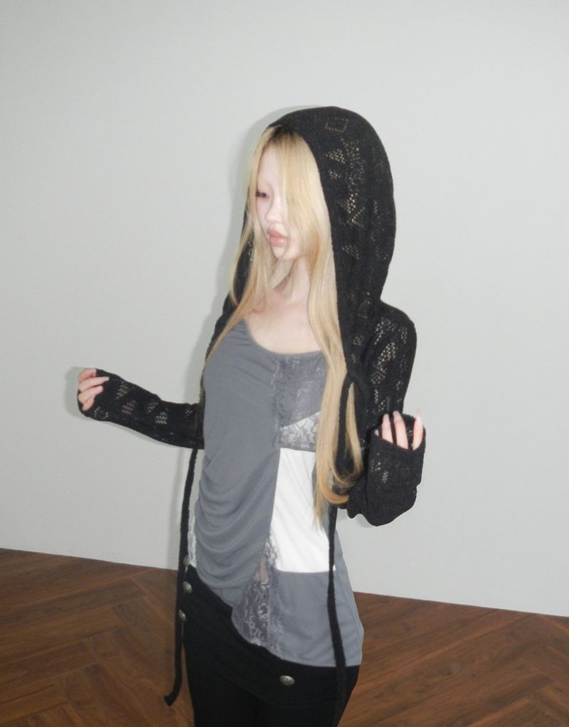 tangle hoodie bolero (3 color)