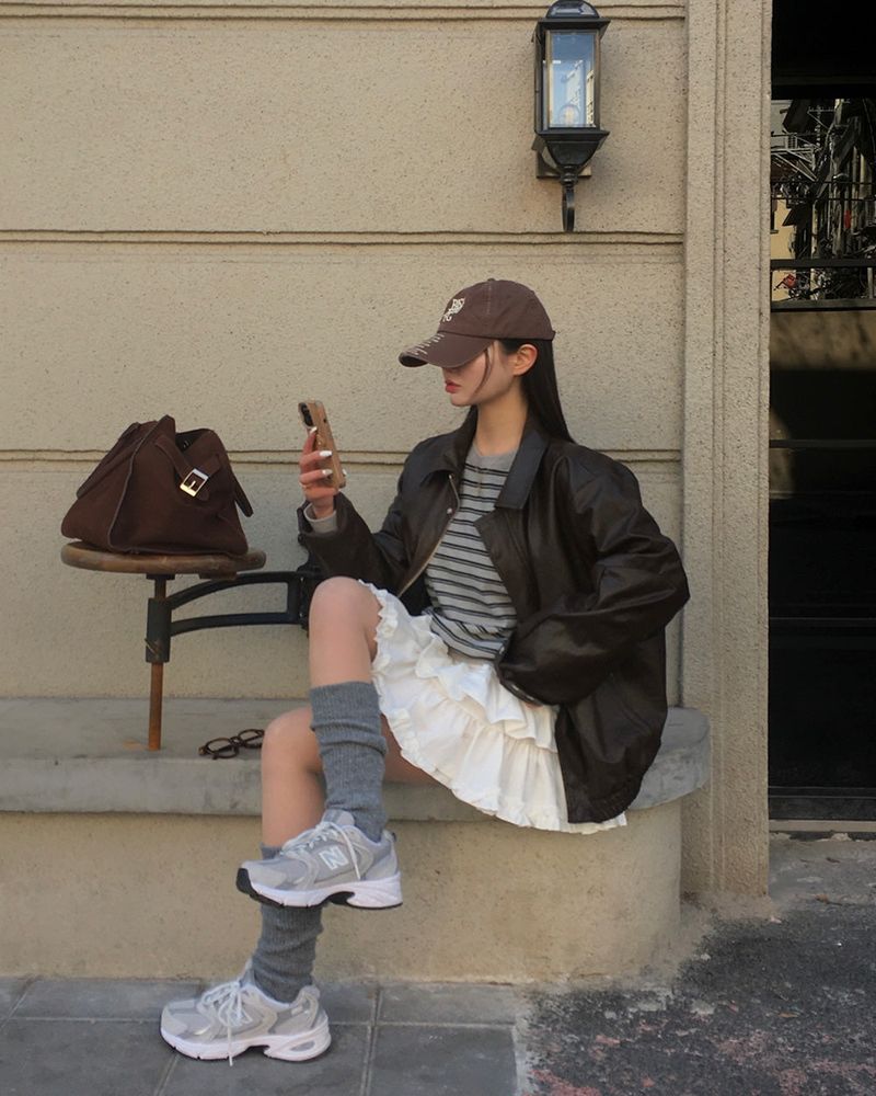 [Bellide made/Overfit] ロックシックレザーブルージャケット