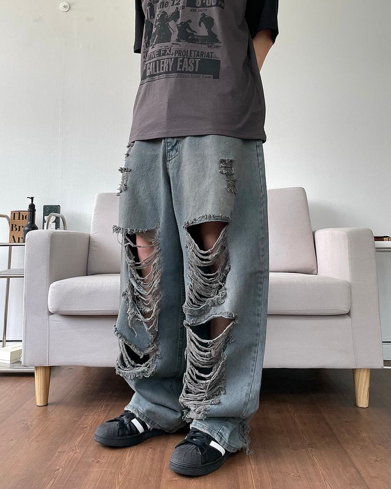 IDF（アイディーエフ）の「Damage Washing Denim Pants（Pants）」