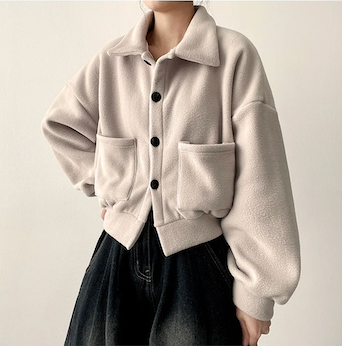 Mori soft fleece pocket jacket
