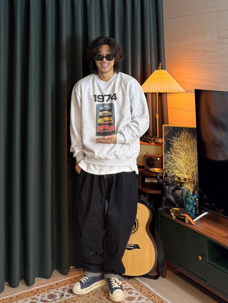 Old-Car basic Sweatshirt 3COLOR