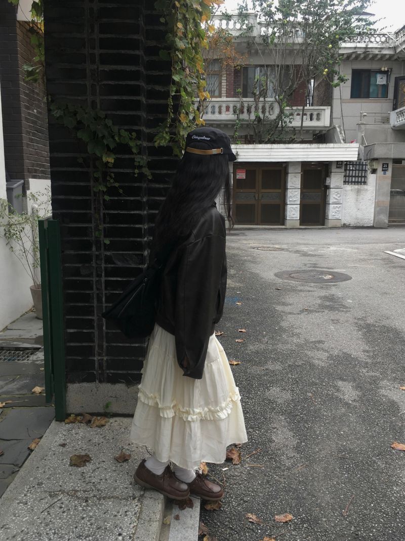 vintage leather jumper