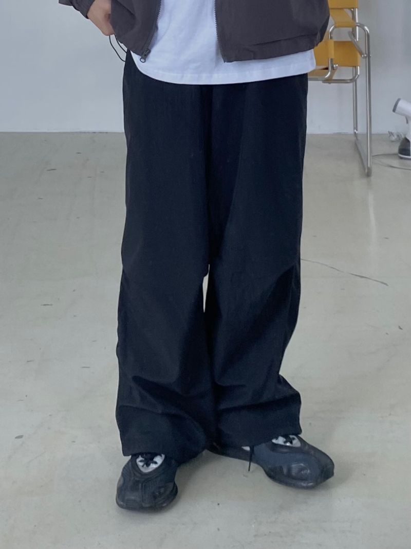 Offbeat Silver Ring Nylon Balloon Pants 2C
