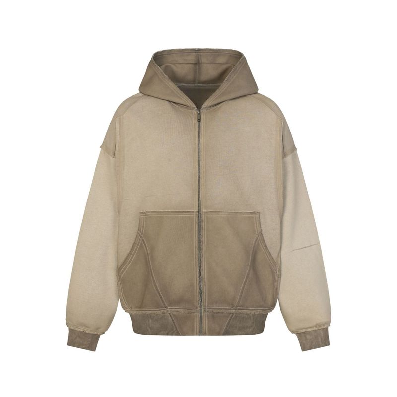 Meryl Patchwork Pocket Hoodie Zip-up