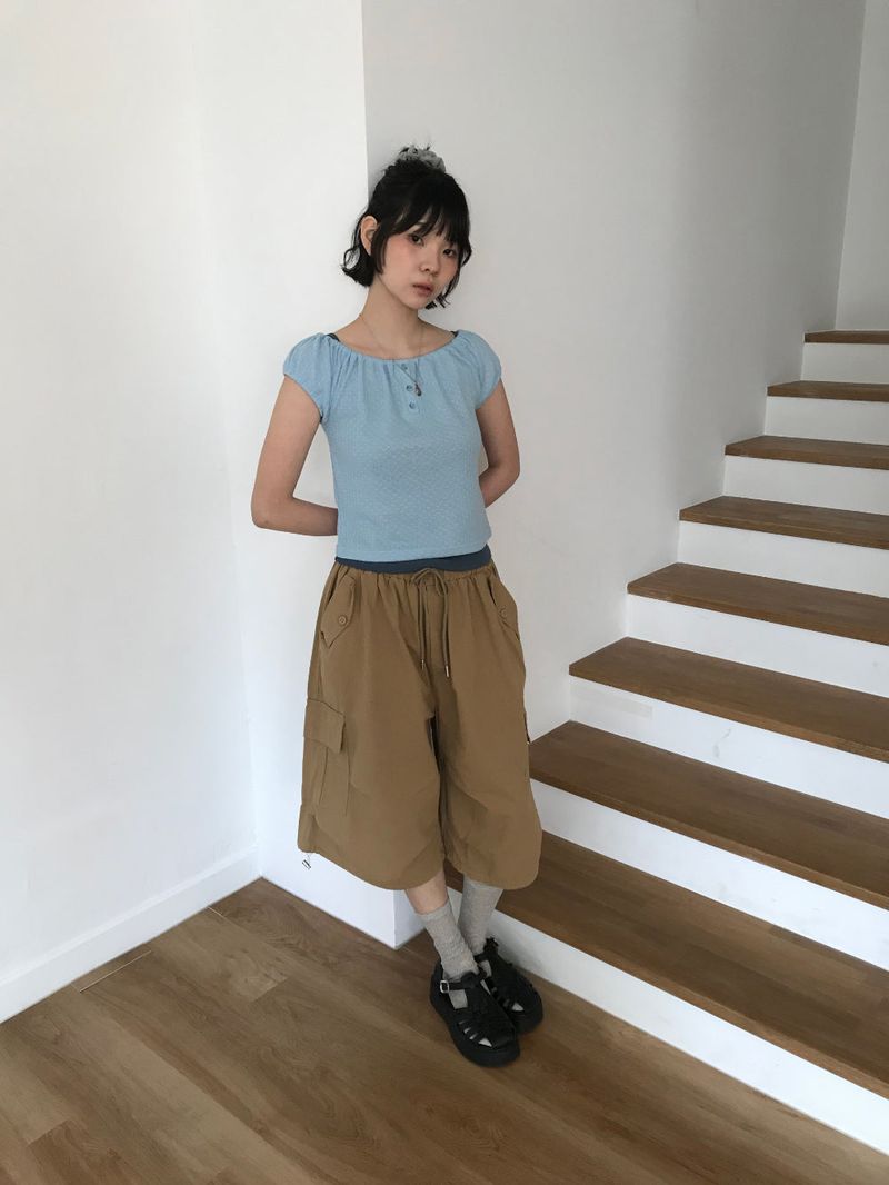 Move Cargo Bermuda Pants (4color)