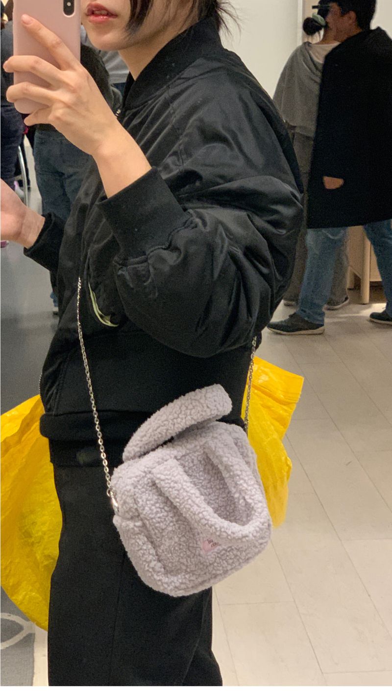 teddy bag gray